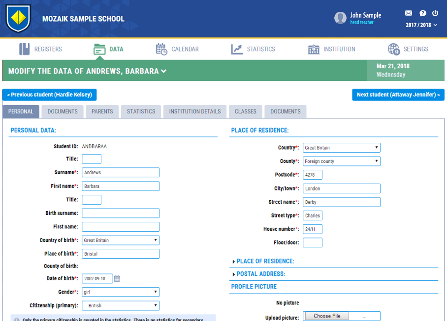 Багш, сурагч, эцэг эхийн мэдээлэл