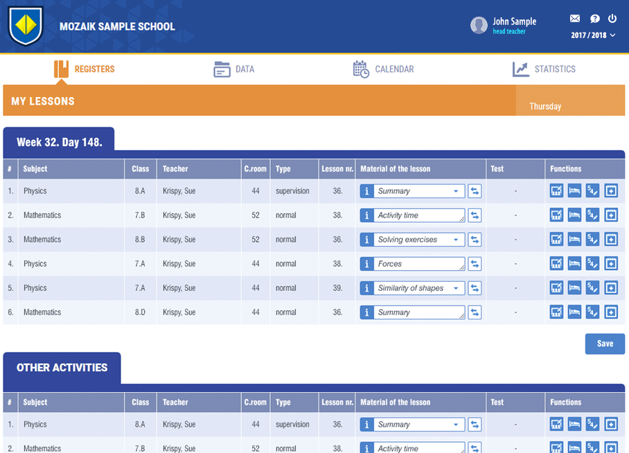 Хичээлийг удирдах