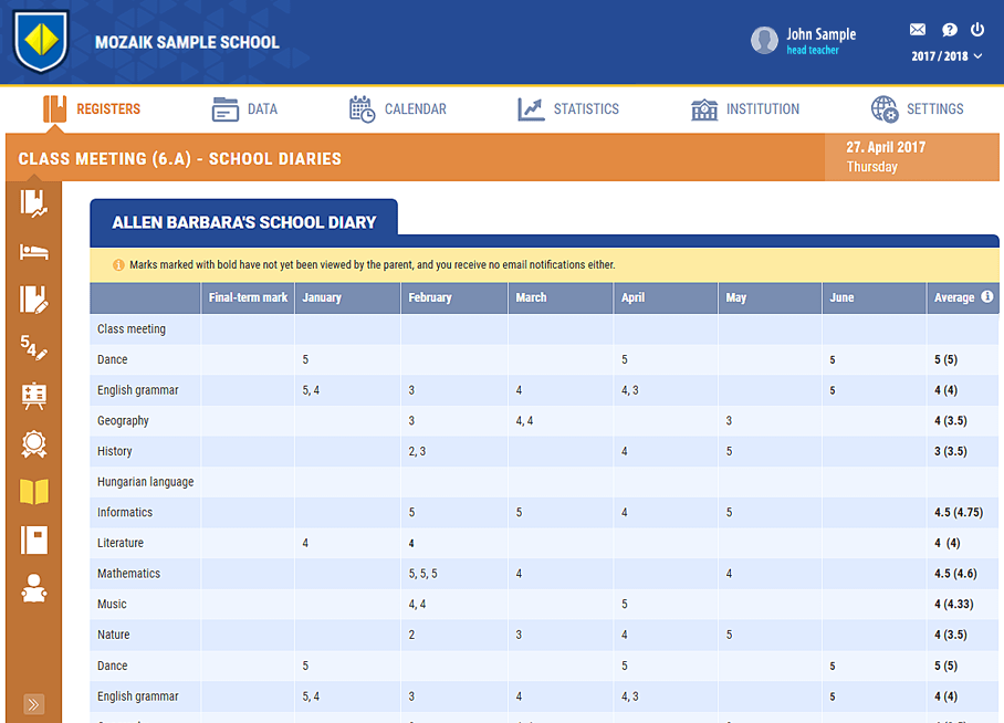 Сурагчийн тэмдэглэл