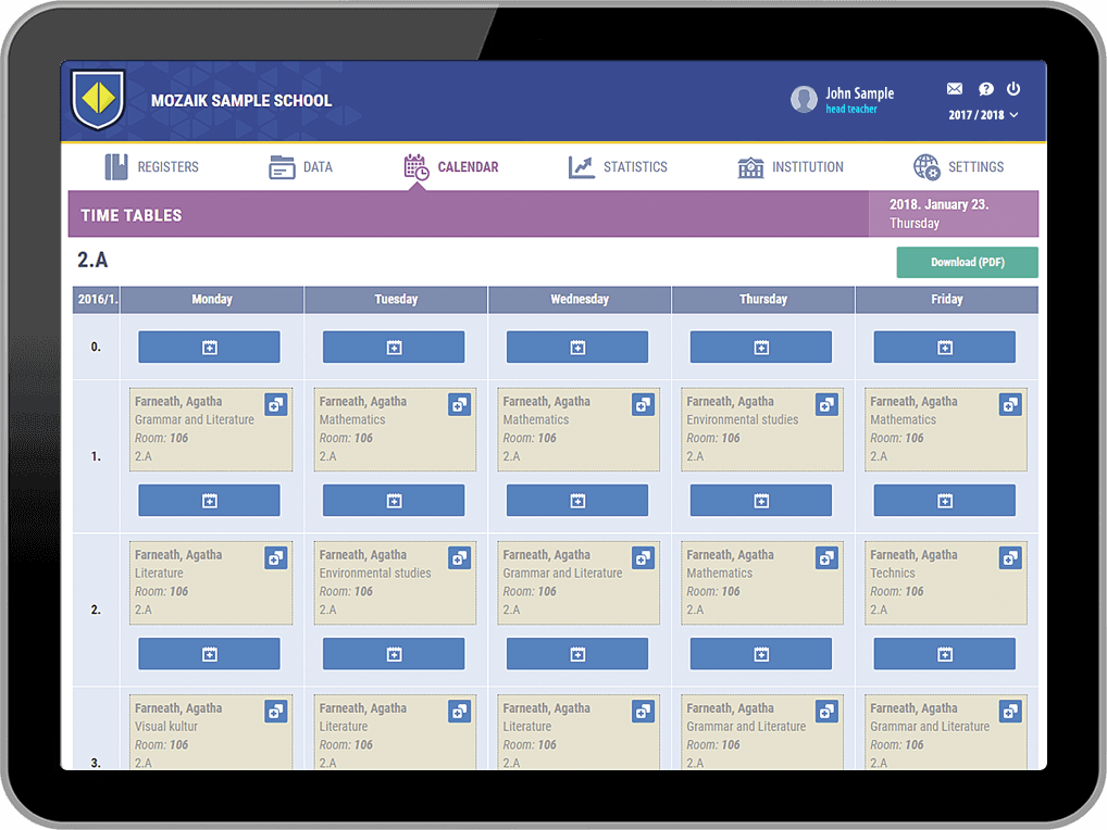 Хичээлийн хуваарь, багшийг орлосон цагууд