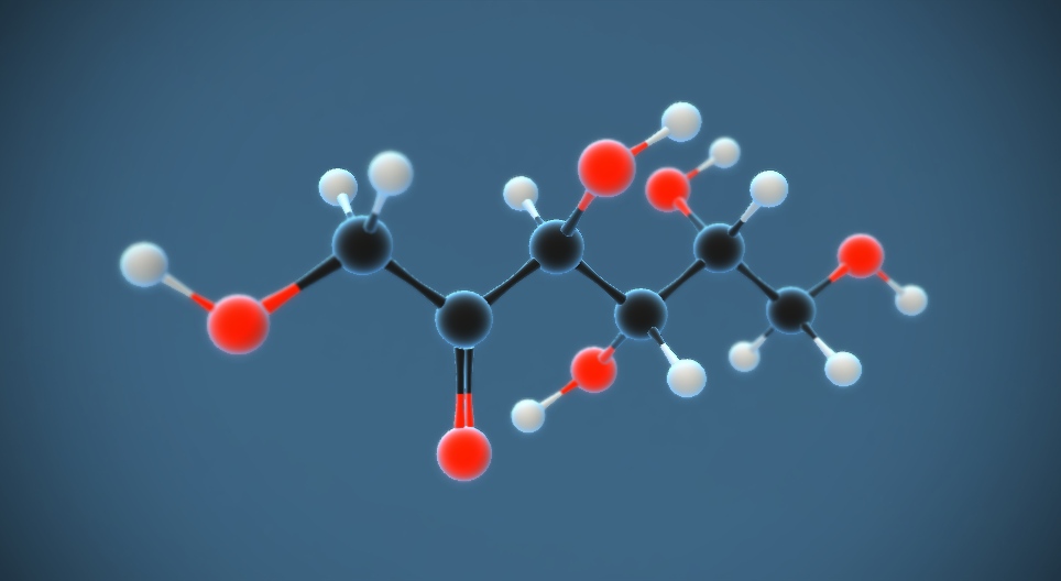 D фруктоз (C₆H₁₂O₆)