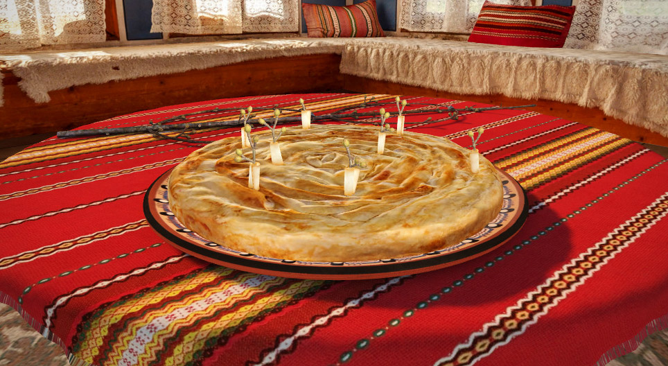 Bulgarian New Year’s banitsa (with lucky charms)
