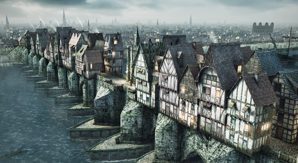 Дундад зууны хүн суурьшсан гүүр (Лондоны гүүр, XVI зуун)