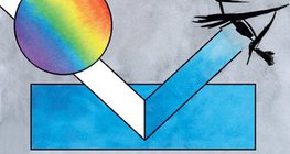 Гэрлийн ойлт цэнхэр цаасан дээр