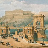 A tervezett Lánchíd korabeli ábrázolása