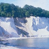 The white chalk cliffs of Rügen can be seen from far away