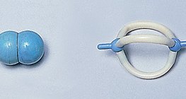 Азотын молекулын бөмбөлөг ба иштэй бөмбөлөг загвар