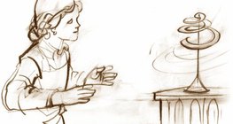 Радиатор дээр байрлуулсан цаасан могой нь халуун агаарын хөдөлгөөнийг маш сайн харуулдаг