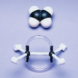 Этилен молекулын бөмбөлөг ба иштэй бөмбөлөг загвар