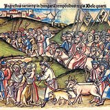 Иоханнес де Туроцын бичсэн Chronica Hungarorum-д Монголчуудын Европд хийсэн довтлолыг дүрслэсэн нь.