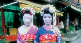 Japanese women wearing kimono