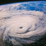 Satellite images of a hurricane