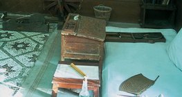 The interior of Gandhi's birthplace