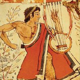 Ирвэсний булшнаас олдсон Этрускийн ханын зураг (Таркиниа, НТӨ 5-р зууны дунд үе)