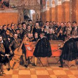 Orchestra conducted by Orlande de Lassus (Netherlandish composer)
