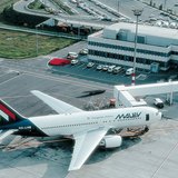 Malév-gép a Ferihegyi repülőtéren