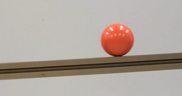 Ball rolling down on an inclined plane