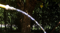 Trajectory of an oblique projectile (downwards)