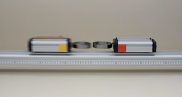 Elastic collision of two cars of different mass I.