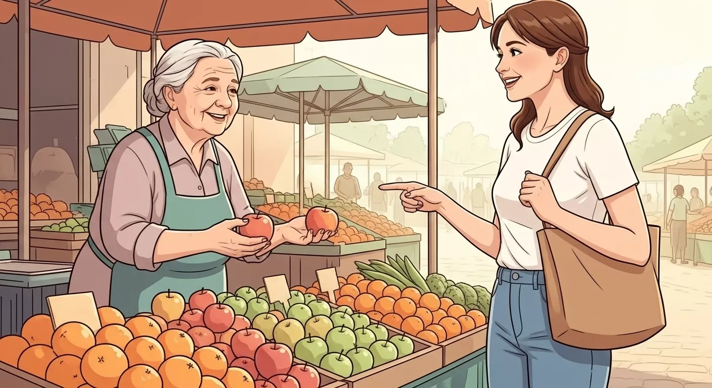 At the market