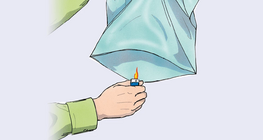 Home-made hot air balloon